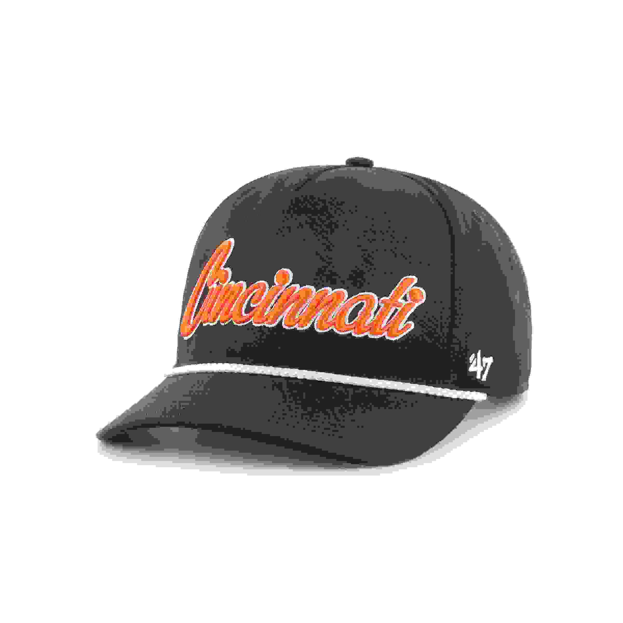 47 Cincinnati Bengals Overhand Hitch Black Snapback Hat